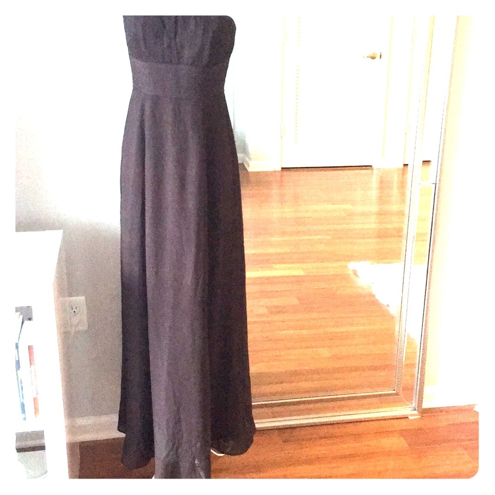 J Crew 100% Silk Long Dress Sz 0 Brown
